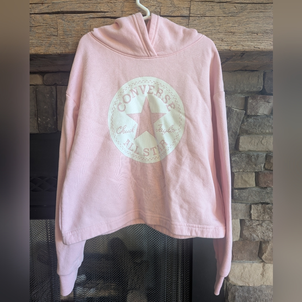 Converse Pink Chuck Taylor Hoodie Girls Size Medium